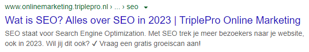 meta description voorbeeld