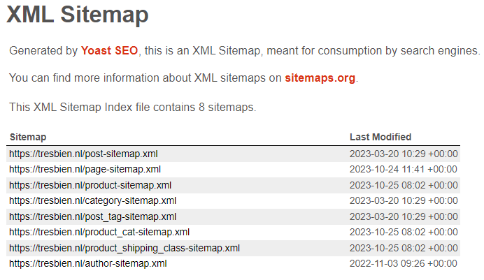 xml sitemap